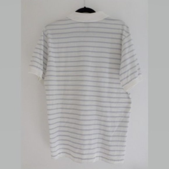 RCVA M White with Blue Stripes Men's Polo Shirt - Picture 3 of 4